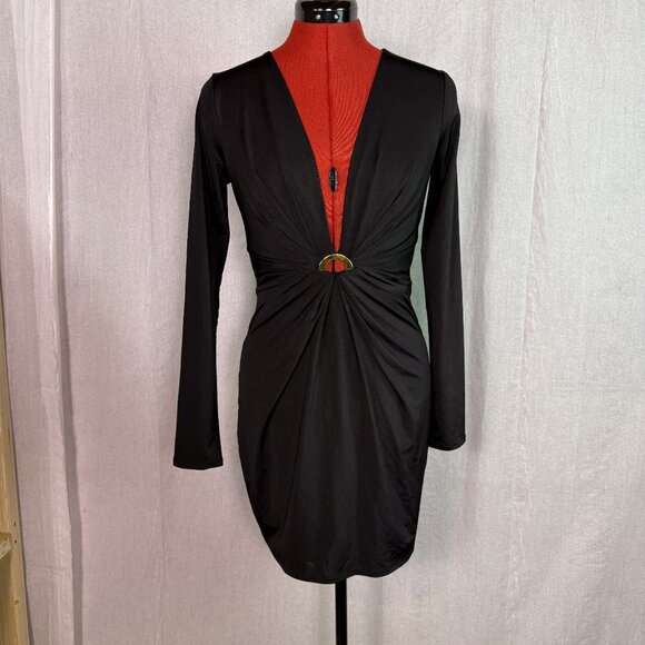 Marciano Women Dress Size S Black Scoop Neck Cut Out Waist Cocktail Low Cut E442 - Picture 1 of 11